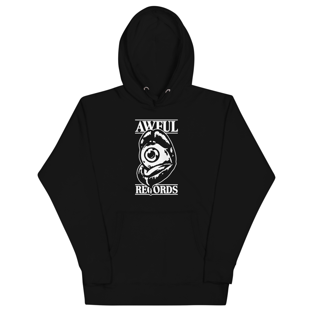 Classic Awful Records Hoodie -b/w-