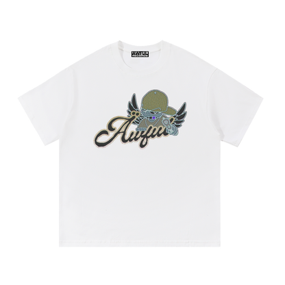 Awful Angels Tee in white, front view