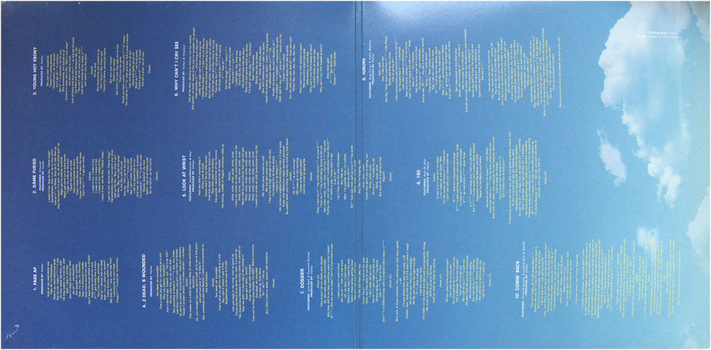 Young Hot Ebony gatefold inside spread with lyrics