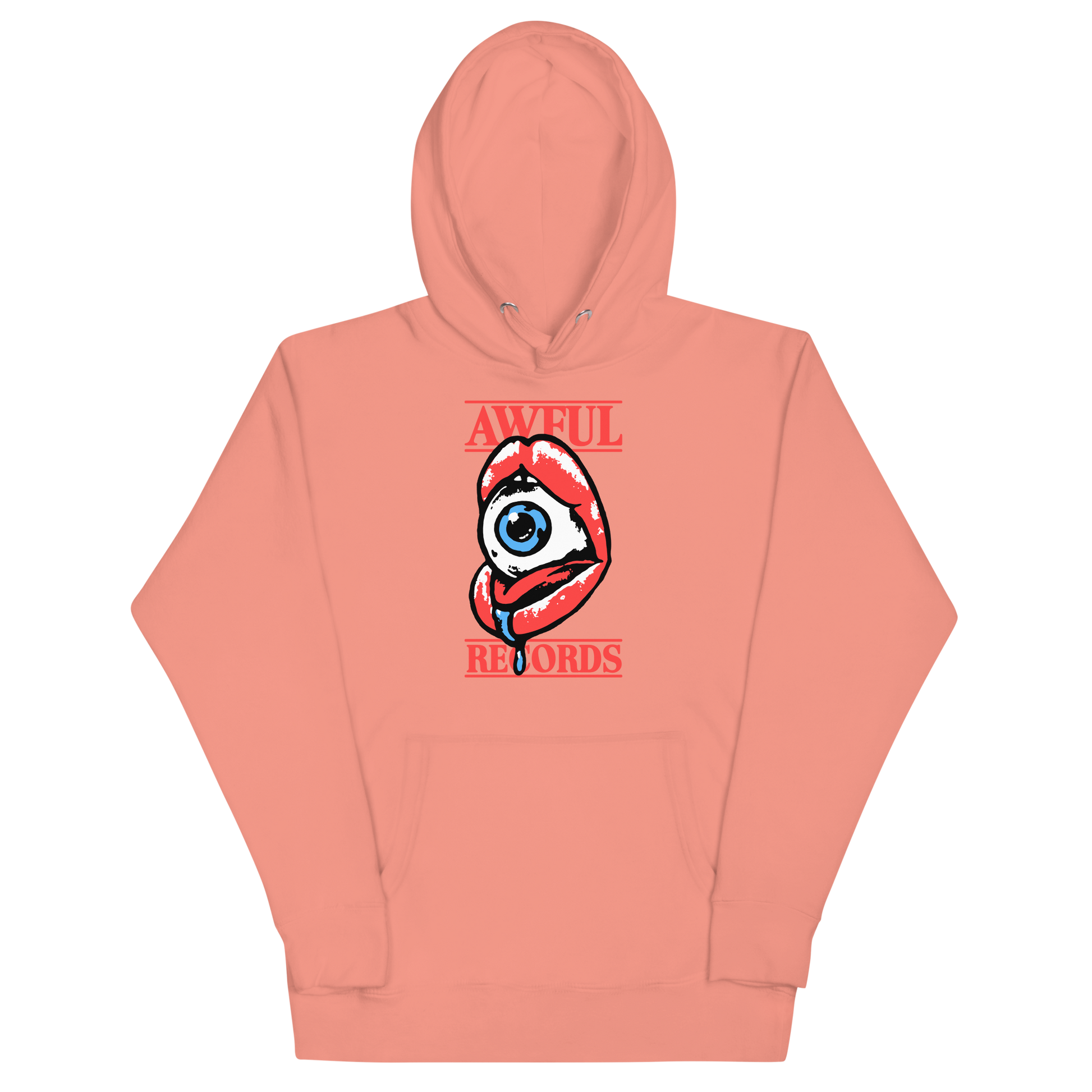 Classic Awful Records Hoodie Dusty Rose Shop Awful